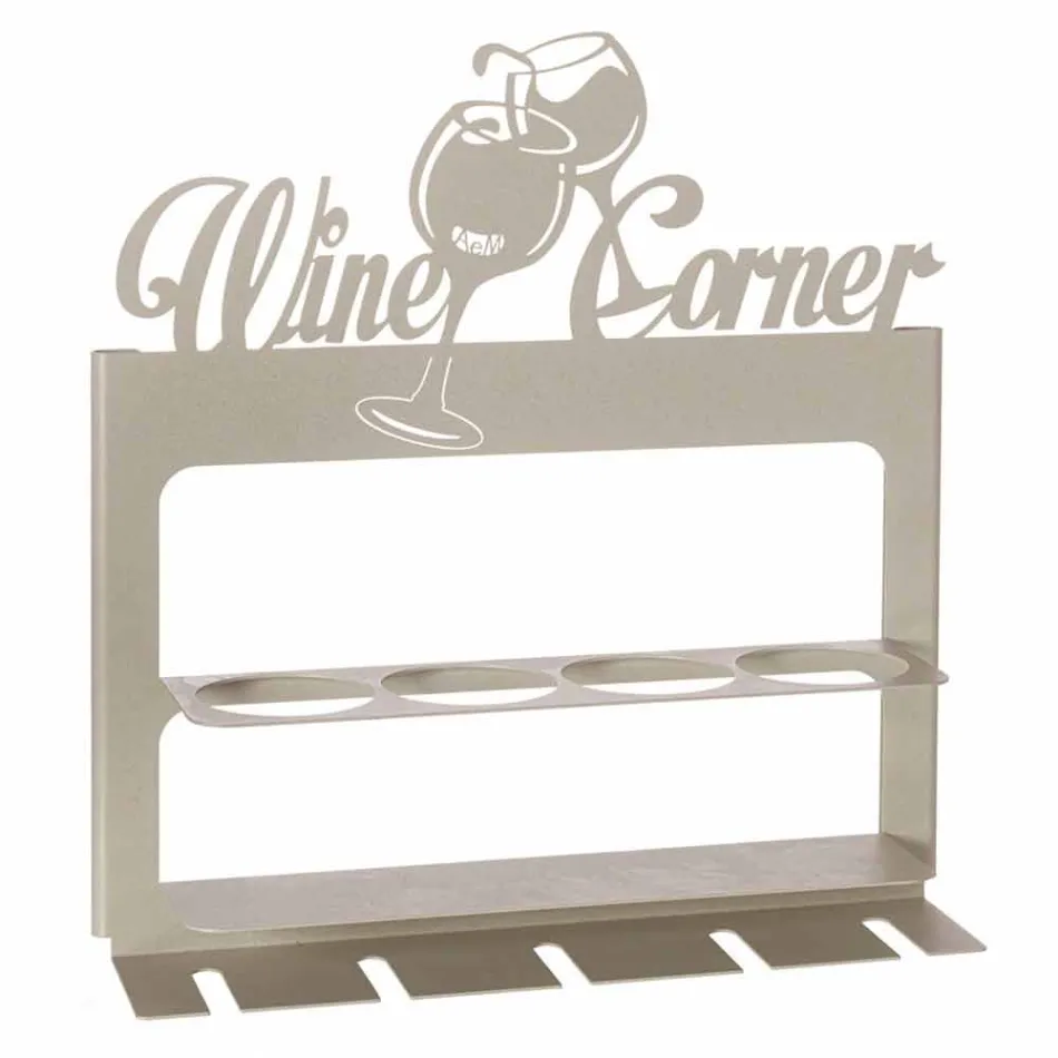 Portabotellas hecho a mano en hierro precioso Made in Italy - Maste Viadurini