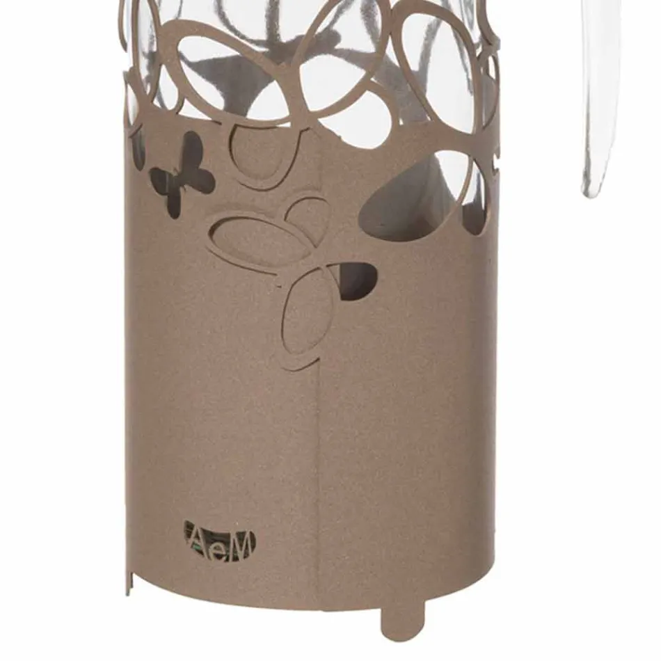 Porta botella moderno en hierro blanco, beige o marfil hecho en Italia - Leiden Viadurini