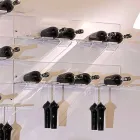 Portabotellas de pared para 6 botellas en plexiglás Made in Italy - Canberra Viadurini