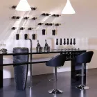 Portabotellas de pared para 6 botellas en plexiglás Made in Italy - Canberra Viadurini