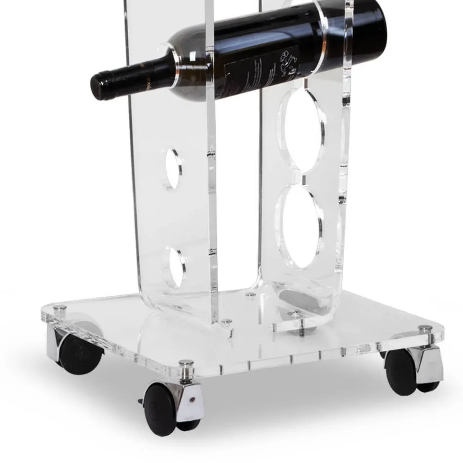 Portabotellas de columna y cubo de hielo en acrílico transparente - Ciampino Viadurini