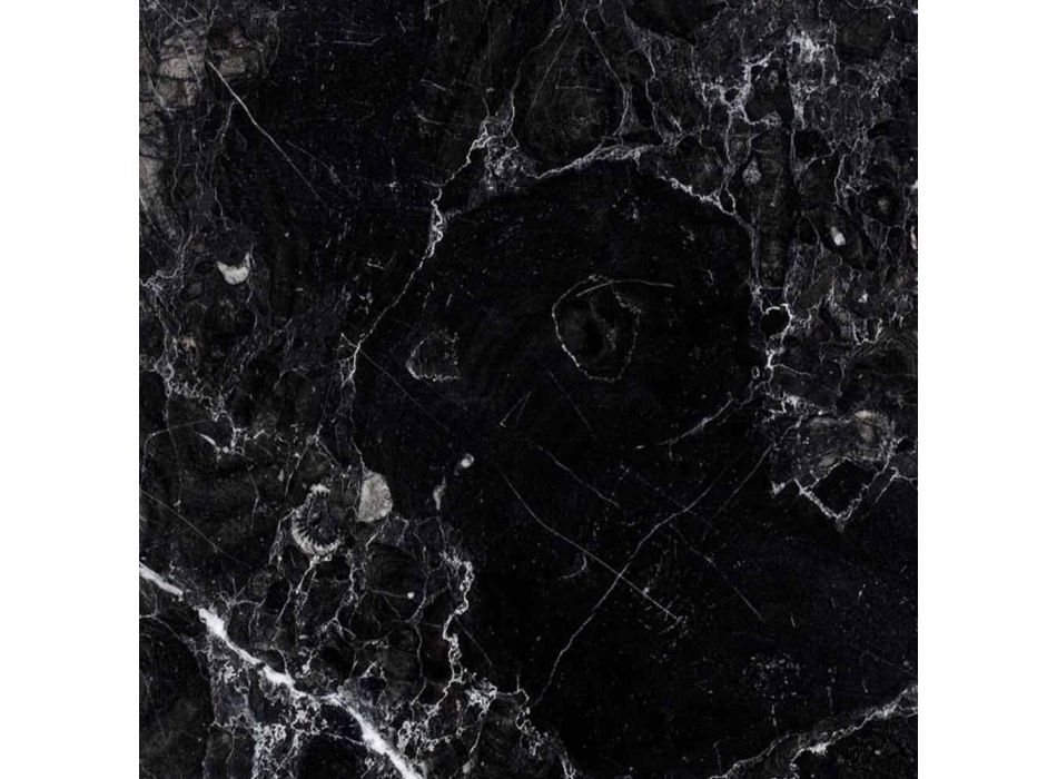 Candelero alto en mármol blanco, negro y latón Hecho en Italia - Bram Viadurini
