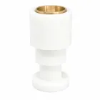 Candelabro bajo en mármol blanco de Carrara y latón Made in Italy - Benton Viadurini