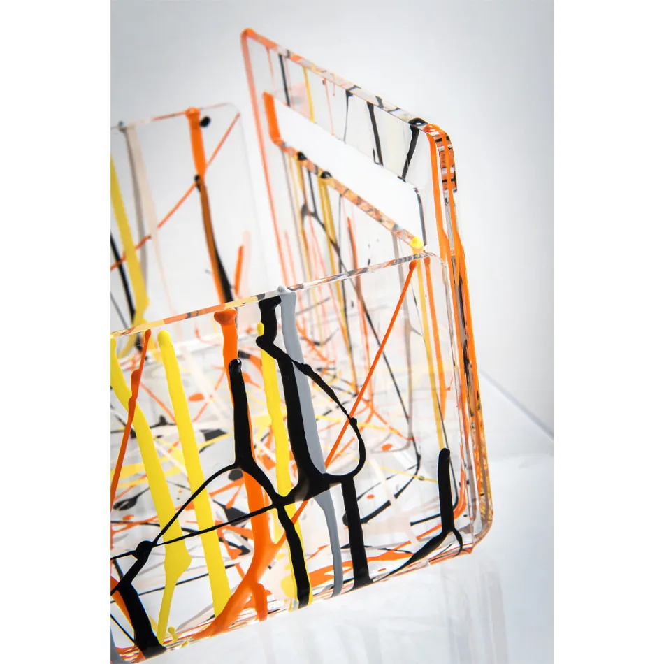 Frutero moderno de plexiglás de colores Made in Italy - Multifruits Viadurini