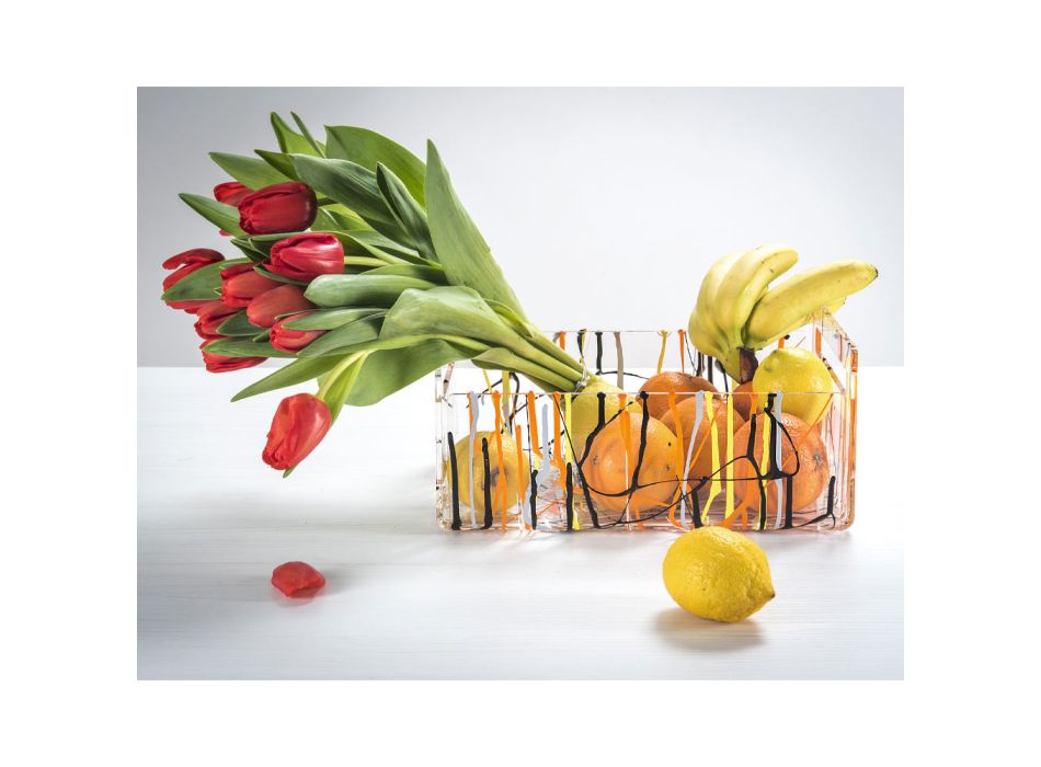 Frutero moderno de plexiglás de colores Made in Italy - Multifruits Viadurini