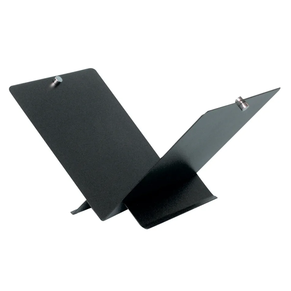 Porta madera en forma de libro abierto en metal o acero Made in Italy - Falco Viadurini