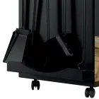 Porta leña con porta herramientas con 4 accesorios integrados Made in Italy - Búho Viadurini