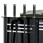 Porta leña con porta herramientas con 4 accesorios integrados Made in Italy - Búho Viadurini