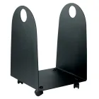 Soporte de madera con ruedas y asas de metal Made in Italy - Gaviota Viadurini