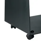 Soporte de madera con ruedas y asas de metal Made in Italy - Gaviota Viadurini