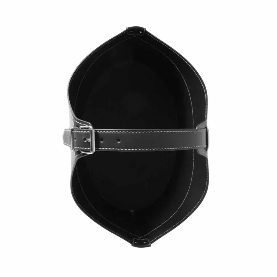 Portalegna desde el interior de la rueda en un cuero regenerado moderna Fabia Viadurini