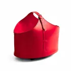 Portalegna desde el interior de la rueda en un cuero regenerado moderna Fabia Viadurini