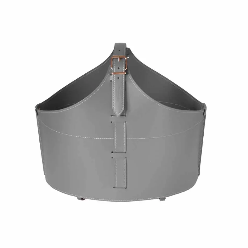 Portalegna desde el interior de la rueda en un cuero regenerado moderna Fabia Viadurini