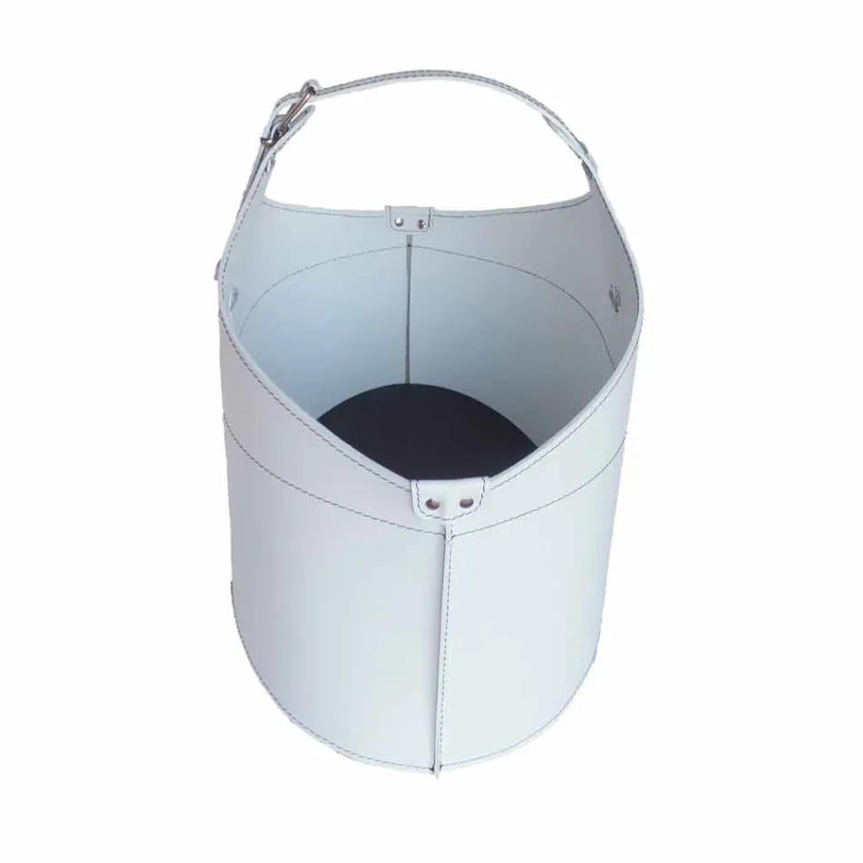 Portalegna desde el interior de la rueda en un cuero regenerado moderna Fabia Viadurini