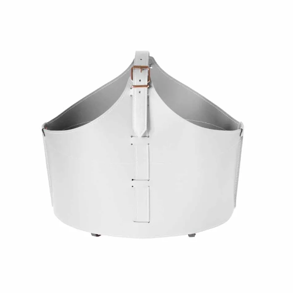 Portalegna desde el interior de la rueda en un cuero regenerado moderna Fabia Viadurini