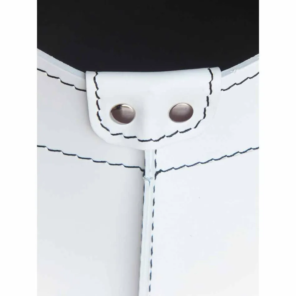 Portalegna desde el interior de la rueda en un cuero regenerado moderna Fabia Viadurini