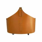 Portalegna desde el interior de la rueda en un cuero regenerado moderna Fabia Viadurini