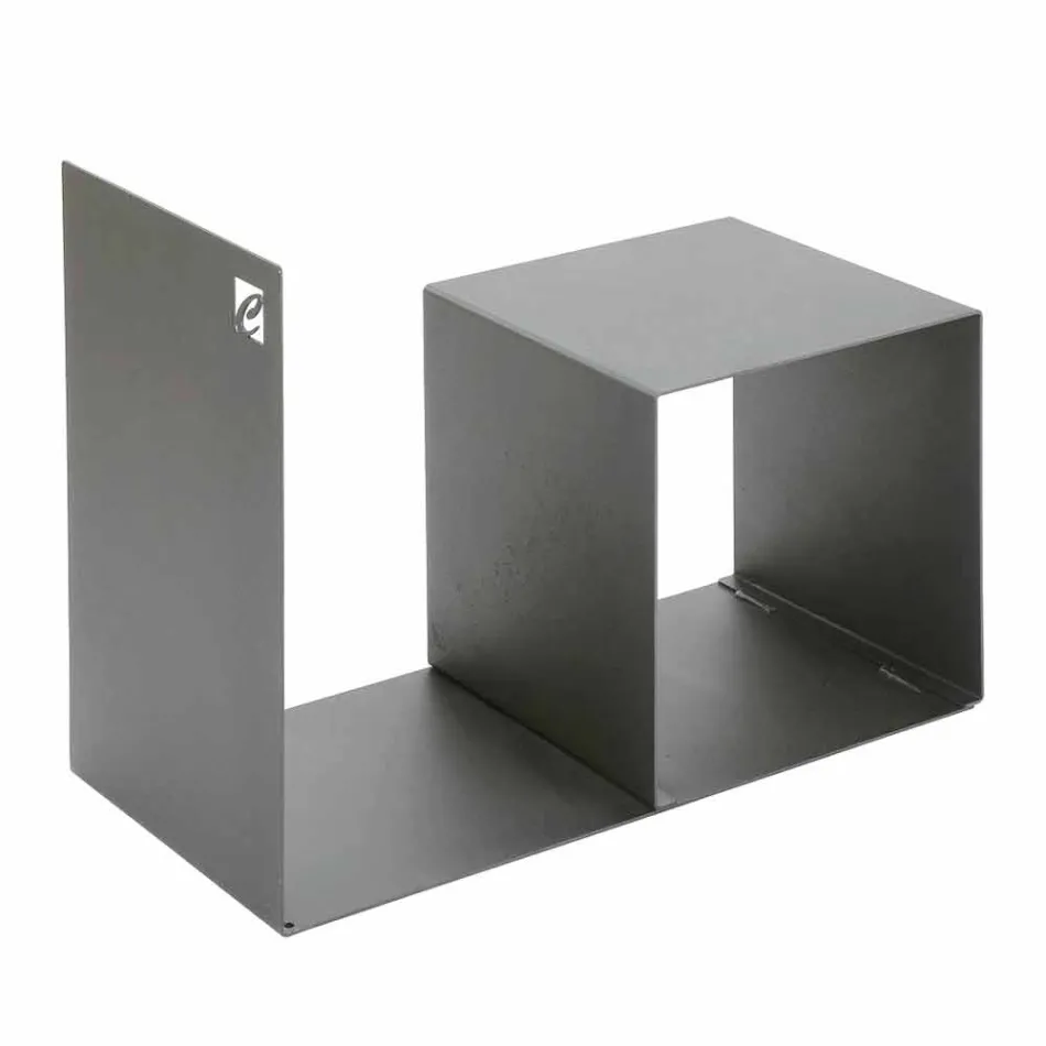 Soporte de madera para interior en acero coloreado con mesa de centro Made in Italy - Cecio Viadurini