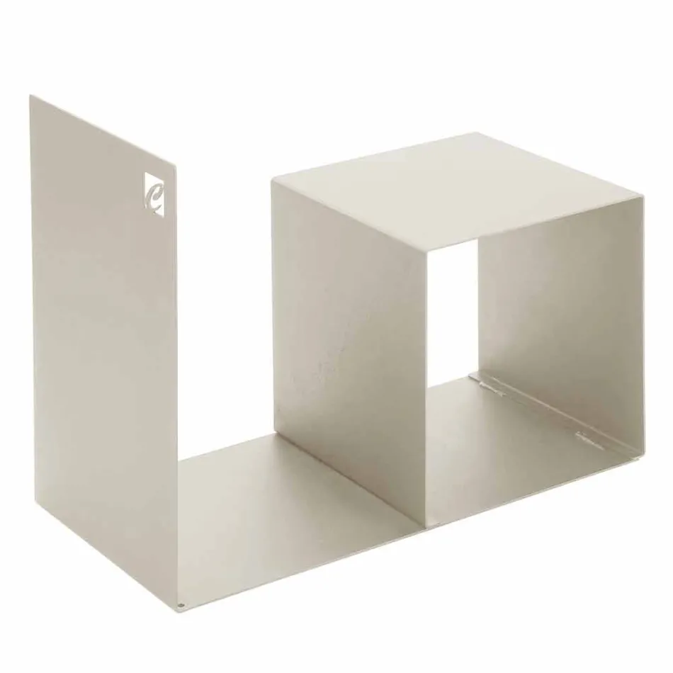 Soporte de madera para interior en acero coloreado con mesa de centro Made in Italy - Cecio Viadurini