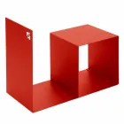 Soporte de madera para interior en acero coloreado con mesa de centro Made in Italy - Cecio Viadurini