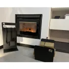 Soporte de registro moderno interior de acero negro hecho en Italia - Libeccio Viadurini