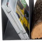 Leñero de Diseño para Interior en Acero Gris Made in Italy - Tramontana Viadurini