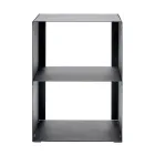 Porta leña de acero pintado con pintura negra Fabricado en Italia - Fiamme Viadurini