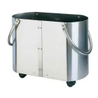 Porta madera en diferentes acabados con 2 asas laterales Made in Italy - Impala Viadurini