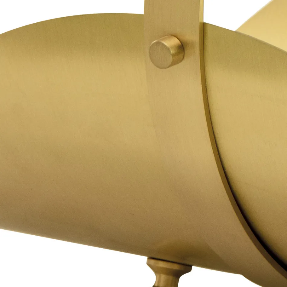 Leñero de latón con asa y 4 pies Made in Italy - Tigre Viadurini