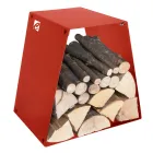 Soporte para troncos de suelo moderno en acero pintado Made in Italy - Demetra Viadurini