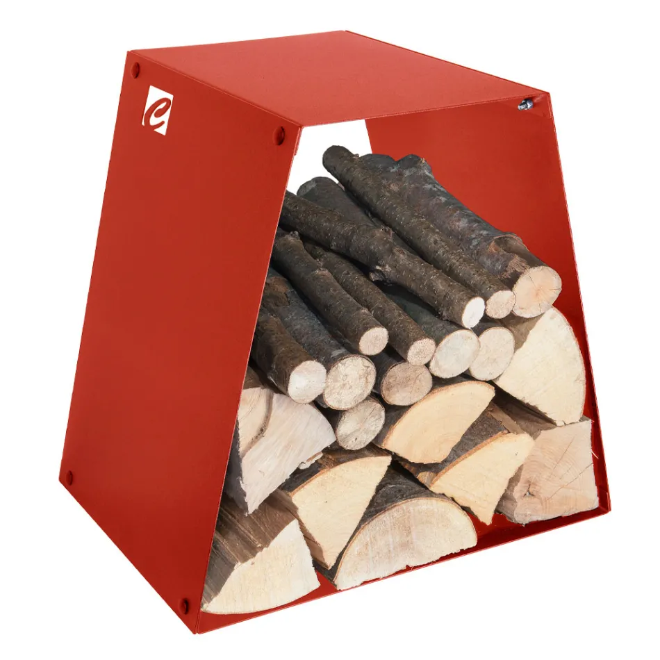 Soporte para troncos de suelo moderno en acero pintado Made in Italy - Demetra Viadurini