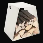 Soporte para troncos de suelo moderno en acero pintado Made in Italy - Demetra Viadurini