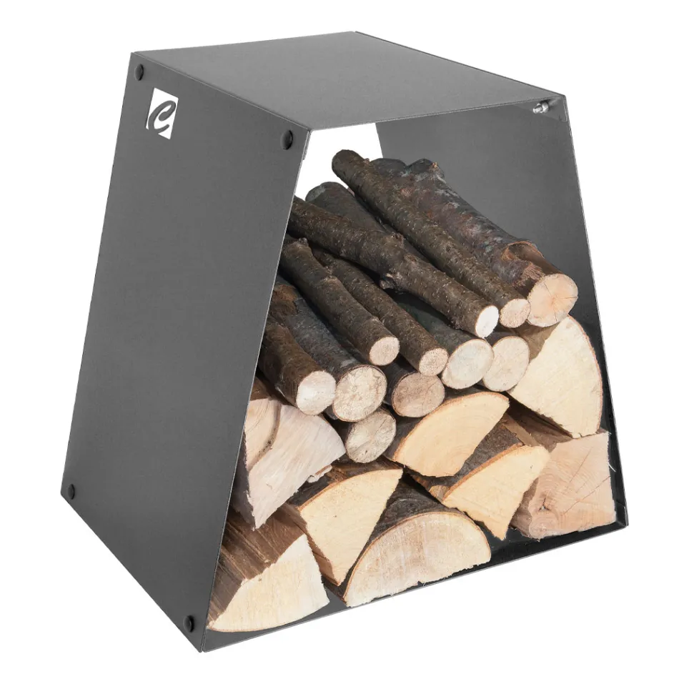 Soporte para troncos de suelo moderno en acero pintado Made in Italy - Demetra Viadurini