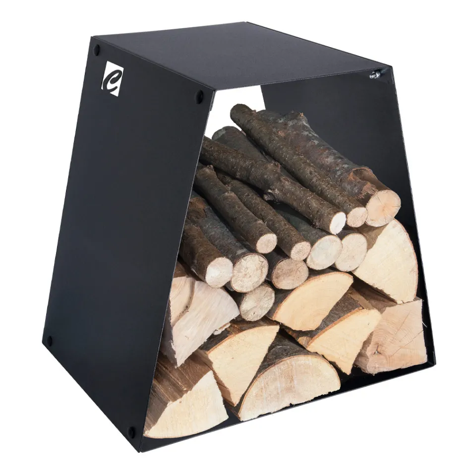 Soporte para troncos de suelo moderno en acero pintado Made in Italy - Demetra Viadurini