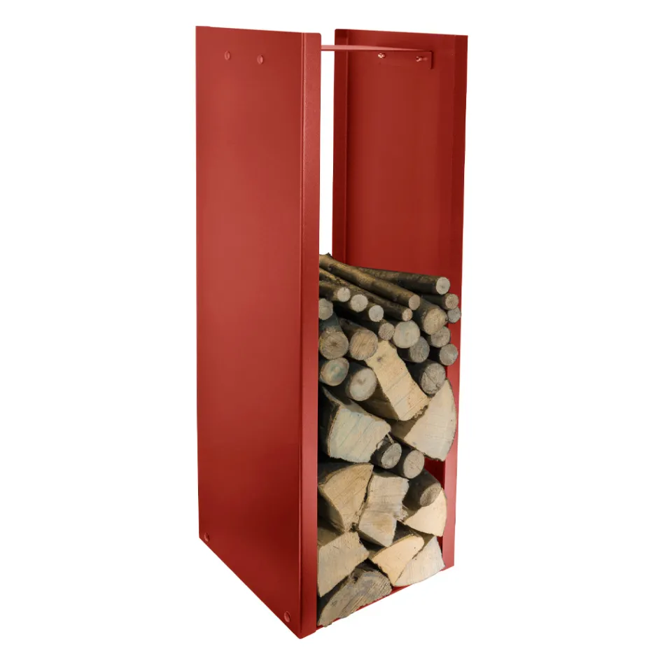 Porta troncos moderno en acero pintado Made in Italy - Patrik Viadurini