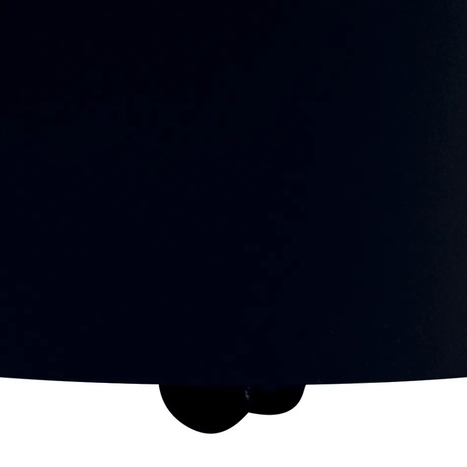 Soporte de madera moderno de metal con ruedas Made in Italy - Lápiz Viadurini