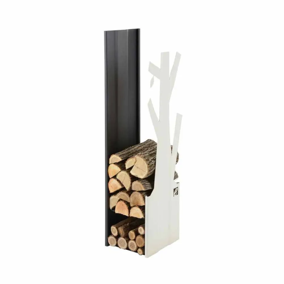Soporte de leña para chimenea Made in Italy Diseño PLVA-028 Viadurini