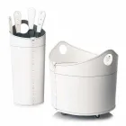 Soporte para leña, soporte para plancha y plancha para cuero Nicad, fabricado en Italia. Viadurini