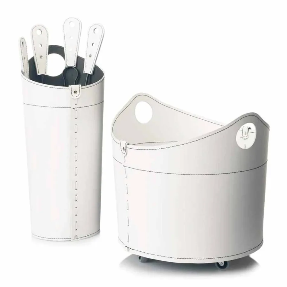 Soporte para leña, soporte para plancha y plancha para cuero Nicad, fabricado en Italia. Viadurini