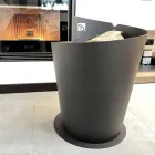 Soporte redondo de madera para interiores en acero negro Diseño moderno italiano - Favonio Viadurini