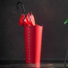 Paragüero de diseño en piel para sombrilla hogar u oficina Viadurini