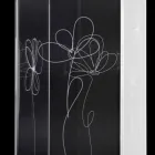 Paragüero de plástico transparente con hojas estilizadas grabadas - Florino Viadurini