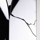 Paragüero de plexiglás negro con grabados y decoraciones en 3D, diseño moderno - Farfo Viadurini