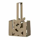 Cubiertos de mesa modernos en hierro blanco, beige o marfil Made Italy - Laida Viadurini