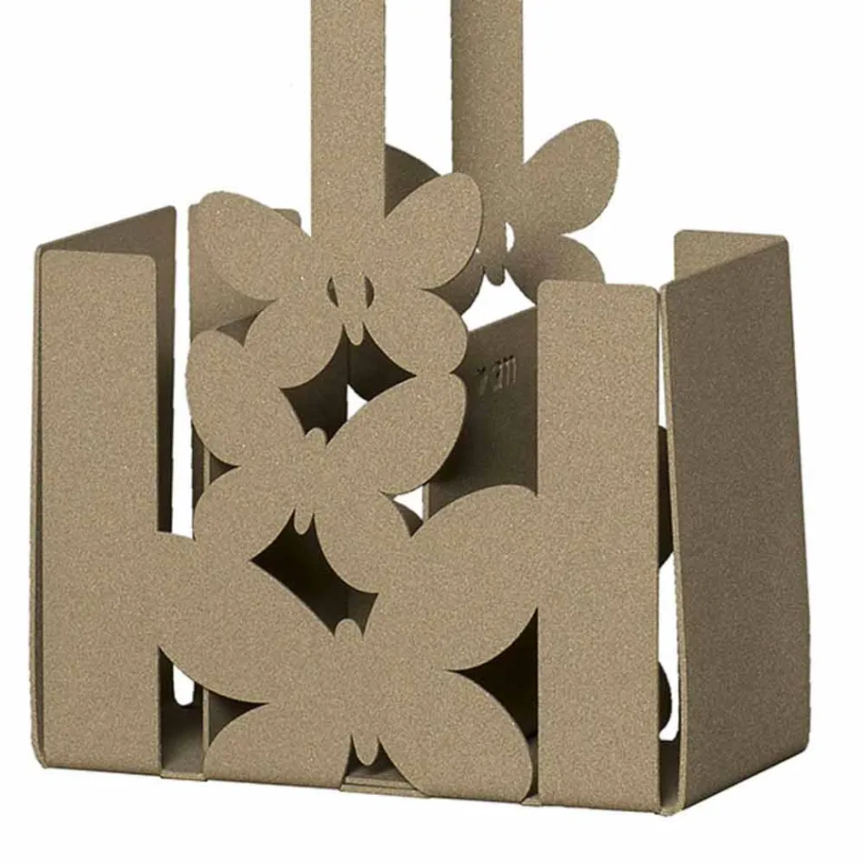 Cubiertos de mesa modernos en hierro blanco, beige o marfil Made Italy - Laida Viadurini