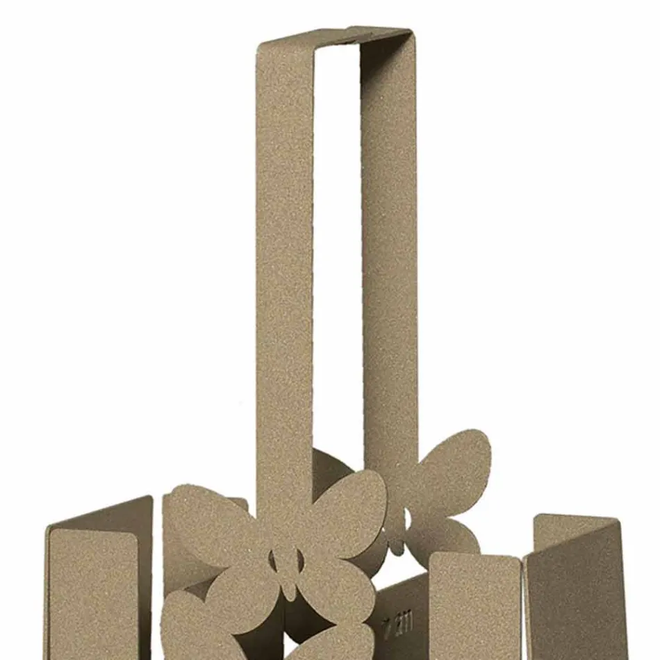 Cubiertos de mesa modernos en hierro blanco, beige o marfil Made Italy - Laida Viadurini