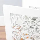 Revistero de piso en madera de colores modernos con decoraciones - Dubai Viadurini