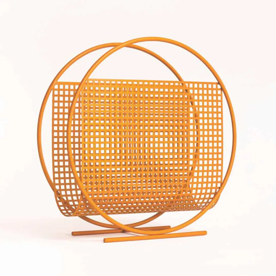 Revistero de acero de diseño redondo Made in Italy - Cucharón Viadurini