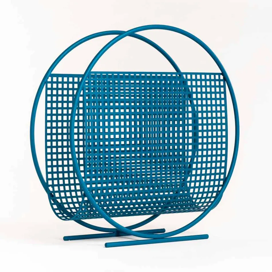 Revistero de acero de diseño redondo Made in Italy - Cucharón Viadurini