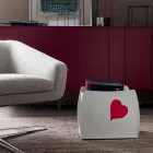 Revistero de diseño en cuero con diseño moderno de Beatrice. Viadurini